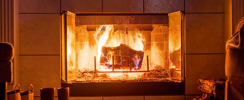 Mendota Hearth Landscape Fireplace Installation in North Druid Hills, Georgia